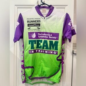 💜💚 NWOT Bio-Derm ‘Team in Training’ Cycling Jersey